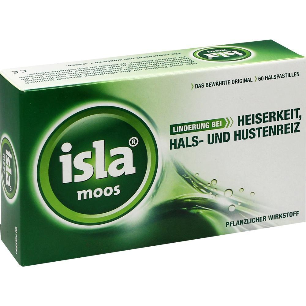 Gr&uuml;ne Packung mit Lutschpastillen gegen Heiserkeit und Hustenreiz.